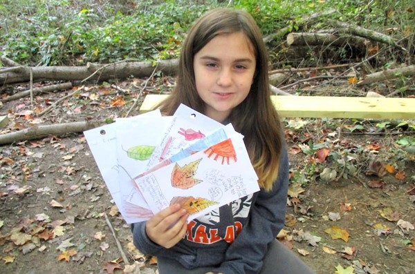 Fifth-graders record their nature study in colorful journals