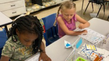 students learning number value in Mrs. Bishop's class